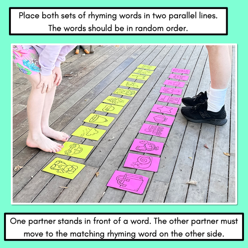 Resource preview 2 for Rhyme Jump: Rhyming Words Warm Up Activity