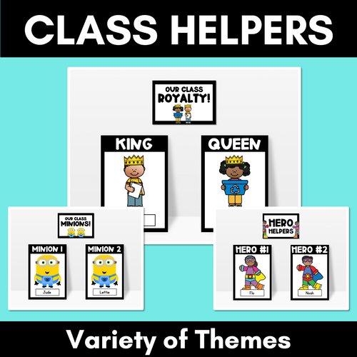 Resource preview 1 for Simple Classroom Helper System - Classroom Helpers Ideas - Multiple Themes