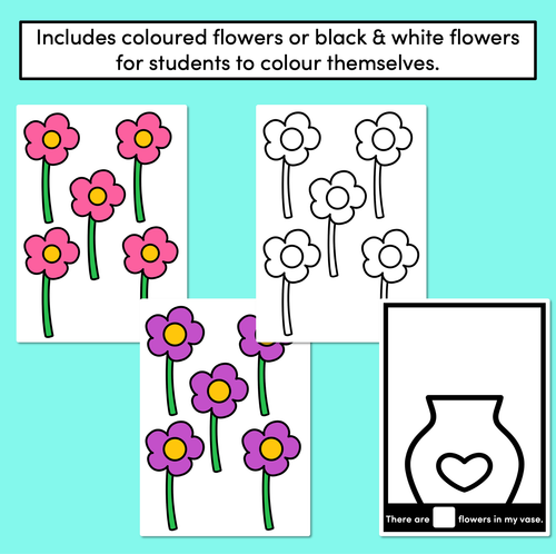 Resource preview 3 for Addition Flowers Craft Activity