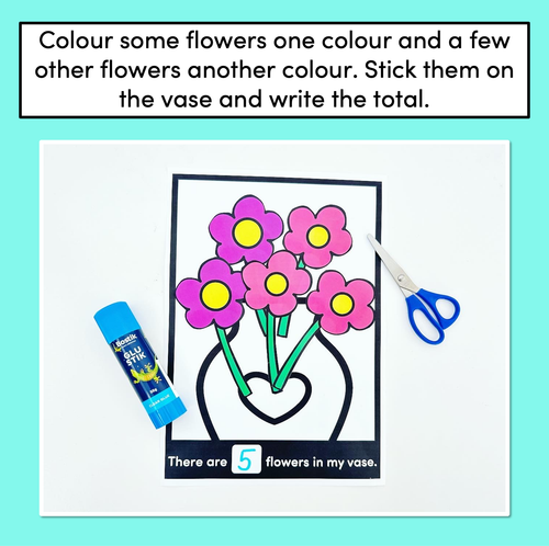 Resource preview 2 for Addition Flowers Craft Activity