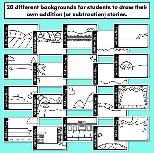 Resource preview 2 for Addition Stories: Open-Ended Worksheets