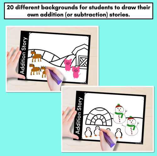 Resource preview 3 for Addition Stories: Open-Ended Worksheets