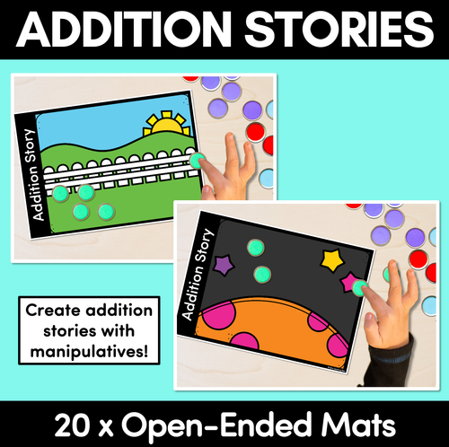 Resource preview 1 for Addition Stories: Open-Ended Addition Mats