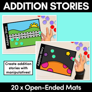 Addition Stories: Open-Ended Addition Mats