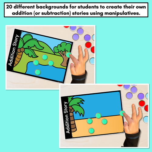 Resource preview 3 for Addition Stories: Open-Ended Addition Mats