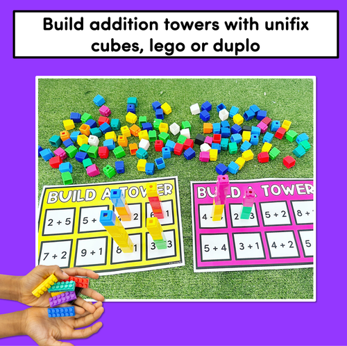 Resource preview 4 for Addition Towers - Build A Tower - Addition to 10 and Addition to 20