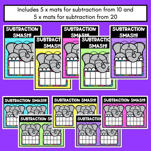 Resource preview 3 for Kindergarten Subtraction Game - Subtraction Smash