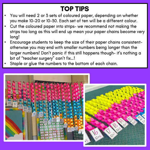 Resource preview 2 for Place Value Interactive Activity - Paper Chains Craft