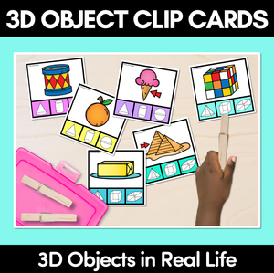 3D Objects in Real Life - Clip Cards