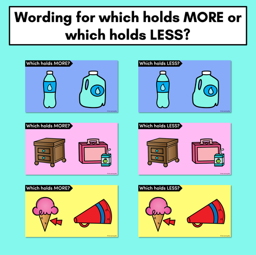 Resource preview 3 for Capacity Digital Slides - which holds more or less?