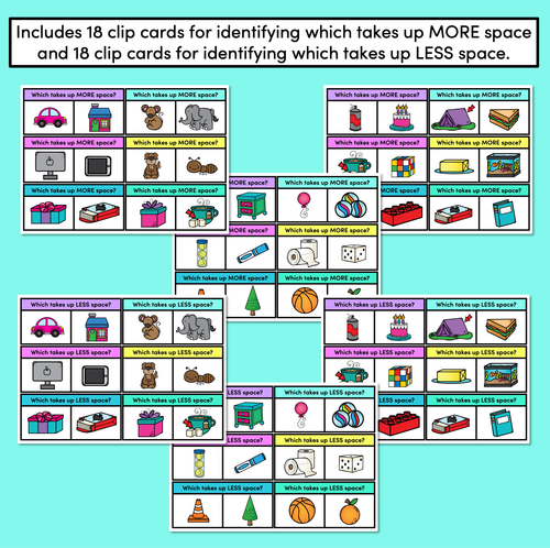 Resource preview 3 for Volume Clip Cards - which takes up more or less space?