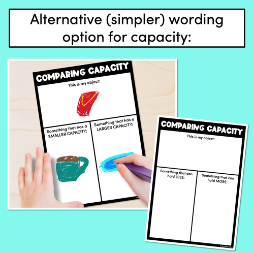 Resource preview 4 for Comparing Volume & Capacity Worksheets