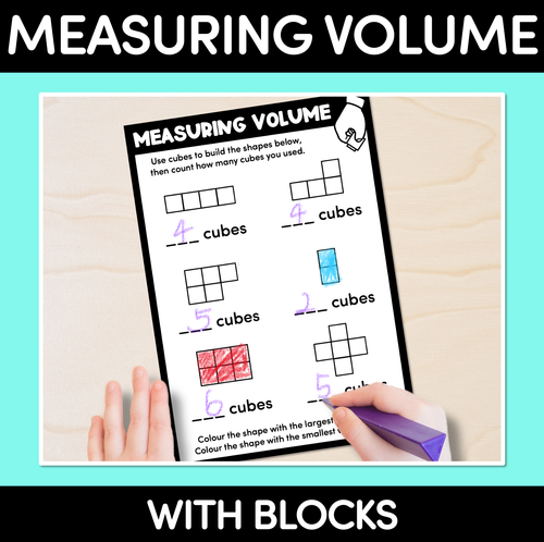 Volume Shapes Using Blocks Measuring Volume with Blocks - Mrs Learning Bee