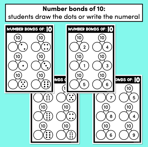 Resource preview 3 for Number Bonds to 5, 10 and 20 - Worksheets