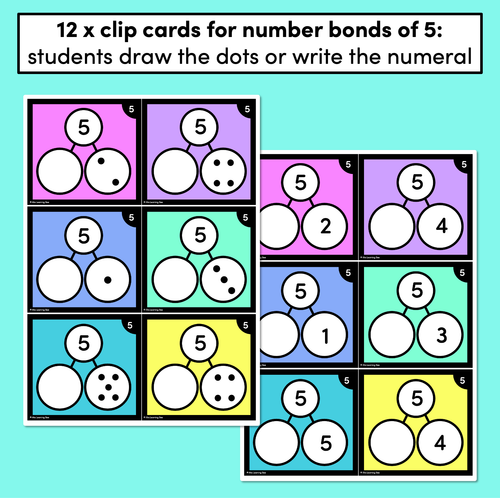 Resource preview 2 for Number Bonds to 5, 10 and 20 - Task Cards