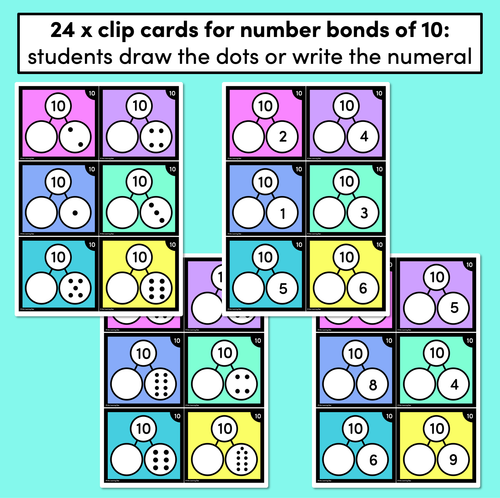 Resource preview 3 for Number Bonds to 5, 10 and 20 - Task Cards