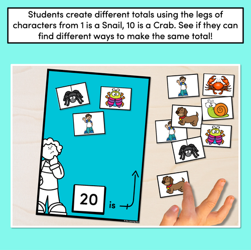 Resource preview 2 for 1 IS A SNAIL, 10 IS A CRAB- Counting & Addition Mats