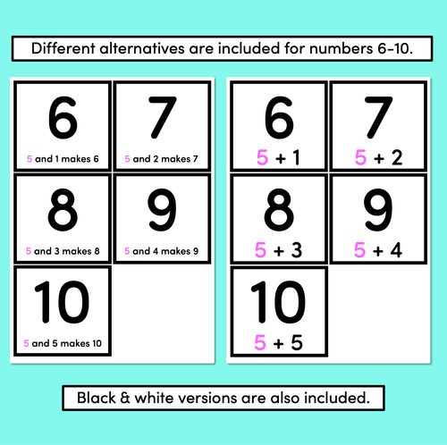 Resource preview 3 for Paper Chains to 10 - using 5 as a reference