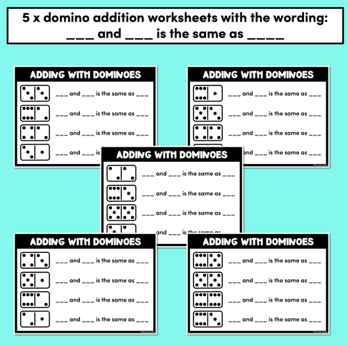 Resource preview 2 for Dominoes Addition Worksheets