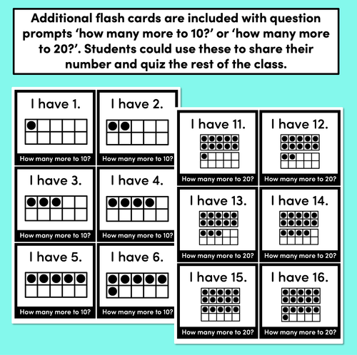 Resource preview 4 for I Have Who Has with ten frames - Numbers 1-10 and 11-20