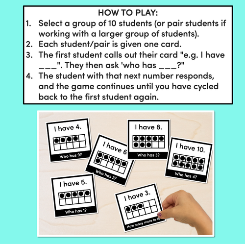 Resource preview 2 for I Have Who Has with ten frames - Numbers 1-10 and 11-20