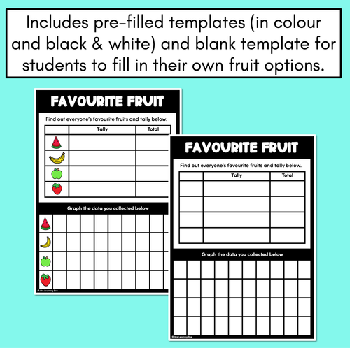 Resource preview 2 for Favourite Fruit Graphing Templates