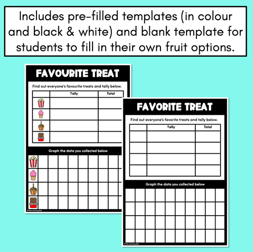 Resource preview 2 for Favourite Treat Graphing Templates