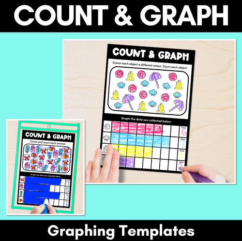 Resource preview 1 for Count & Graph - Worksheets and Mats