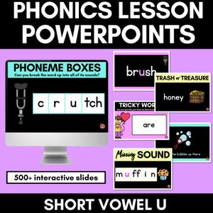 Short Vowel Sound U PowerPoint - U, O, OU