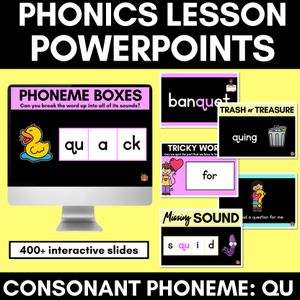 Consonant Sound QU PowerPoint - QU