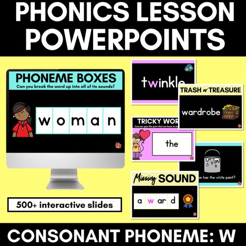 Resource preview 1 for Consonant Sound W PowerPoint - W, WH, U