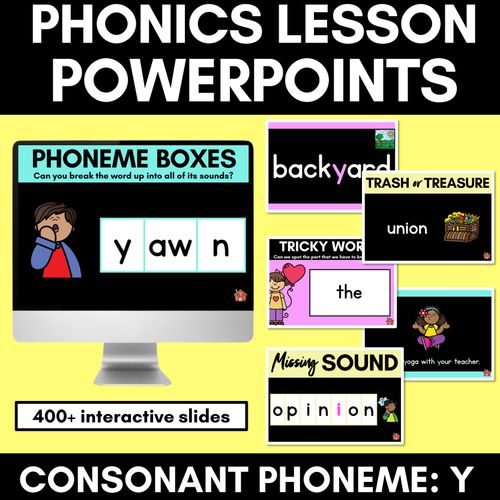 Resource preview 1 for Consonant Sound Y PowerPoint - Y, I