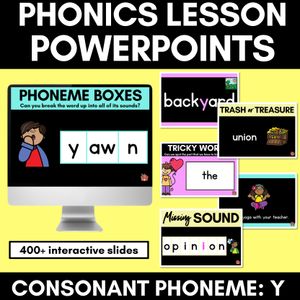 Consonant Sound Y PowerPoint - Y, I