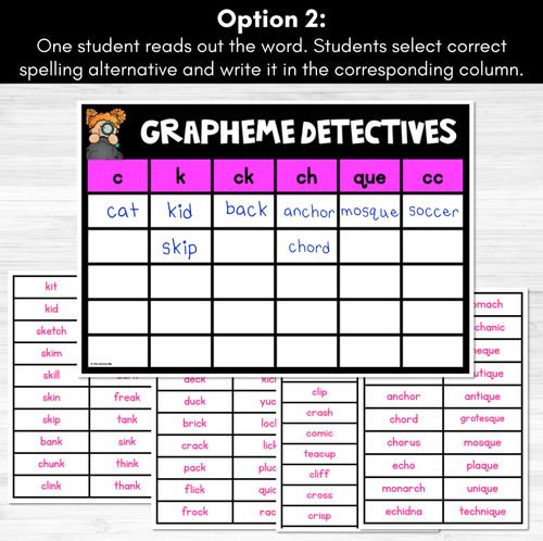 Resource preview 3 for Consonant Sound C Words Game - C Phoneme Decodable Words Activity -  Grapheme Detectives