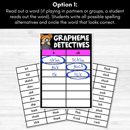 Resource preview 2 for Consonant Sound C Words Game - C Phoneme Decodable Words Activity -  Grapheme Detectives