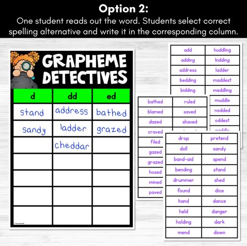 Resource preview 3 for Consonant Sound D Words Game - D Phoneme Decodable Words Activity -  Grapheme Detectives