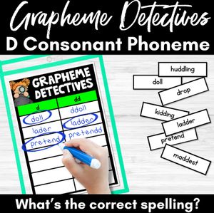 Consonant Sound D Words Game - D Phoneme Decodable Words Activity -  Grapheme Detectives