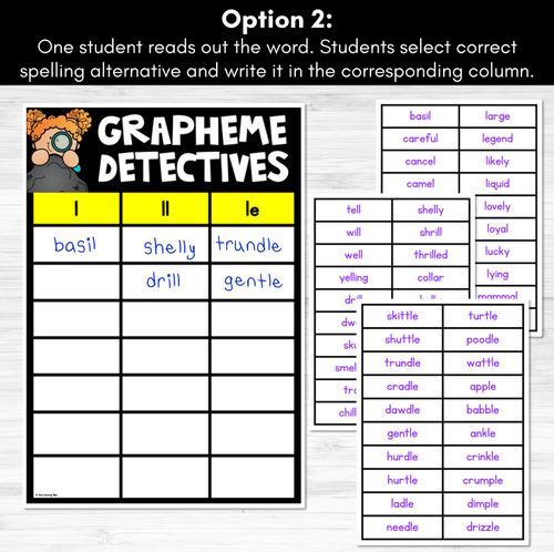 Resource preview 3 for Consonant Sound L Words Game - L Phoneme Decodable Words Activity -  Grapheme Detectives