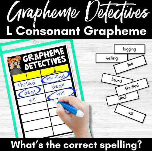 Resource preview 1 for Consonant Sound L Words Game - L Phoneme Decodable Words Activity -  Grapheme Detectives