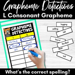 Consonant Sound L Words Game - L Phoneme Decodable Words Activity -  Grapheme Detectives