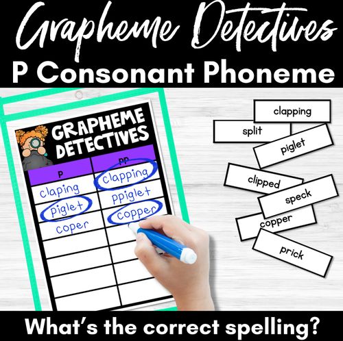 Resource preview 1 for Consonant Sound P Words Game - P Phoneme Decodable Words Activity -  Grapheme Detectives