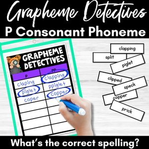 Consonant Sound P Words Game - P Phoneme Decodable Words Activity -  Grapheme Detectives