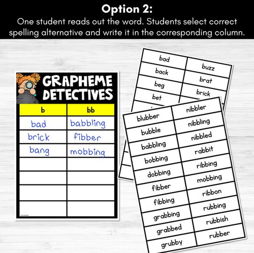 Resource preview 3 for Consonant Sound B Words Game - B Phoneme Decodable Words Activity -  Grapheme Detectives