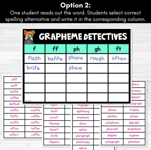 Resource preview 3 for Consonant Sound F Words Game - F Phoneme Decodable Words Activity -  Grapheme Detectives