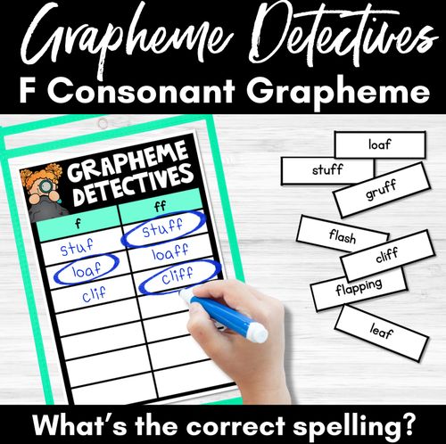 Resource preview 1 for Consonant Sound F Words Game - F Phoneme Decodable Words Activity -  Grapheme Detectives