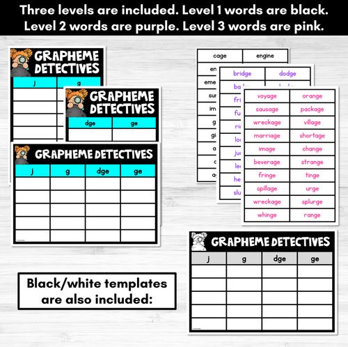 Resource preview 4 for Consonant Sound J Words Game - J Phoneme Decodable Words Activity -  Grapheme Detectives