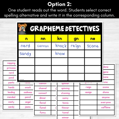 Resource preview 3 for Consonant Sound N Words Game - N Phoneme Decodable Words Activity -  Grapheme Detectives