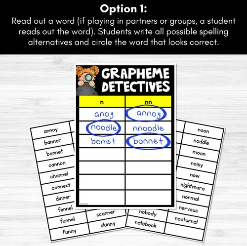 Resource preview 2 for Consonant Sound N Words Game - N Phoneme Decodable Words Activity -  Grapheme Detectives