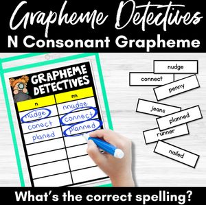 Consonant Sound N Words Game - N Phoneme Decodable Words Activity -  Grapheme Detectives