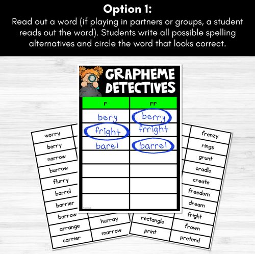 Resource preview 2 for Consonant Sound R Words Game - R Phoneme Decodable Words Activity -  Grapheme Detectives